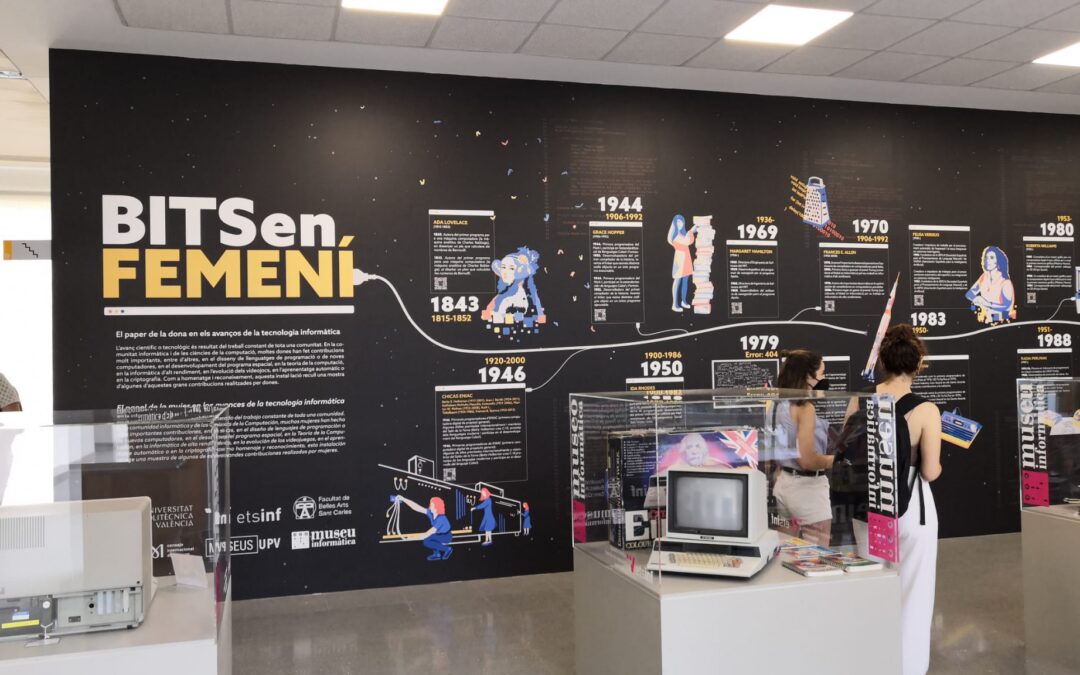 Presentación de la instalación Bits en Femenino del Museu de Informática de UPV con Felisa Verdejo