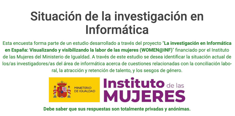 Colaboración con estudio “Mujer en Informática” de SCIE