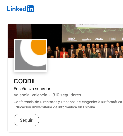Síguenos en nuestras redes sociales y no te pierdas la actualidad de la comunidad de CODDII