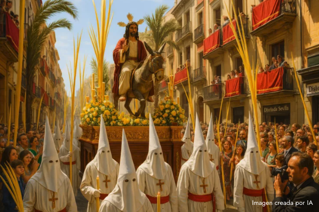 Cómo explica la inteligencia artificial qué es el Domingo de Ramos en Sevilla
