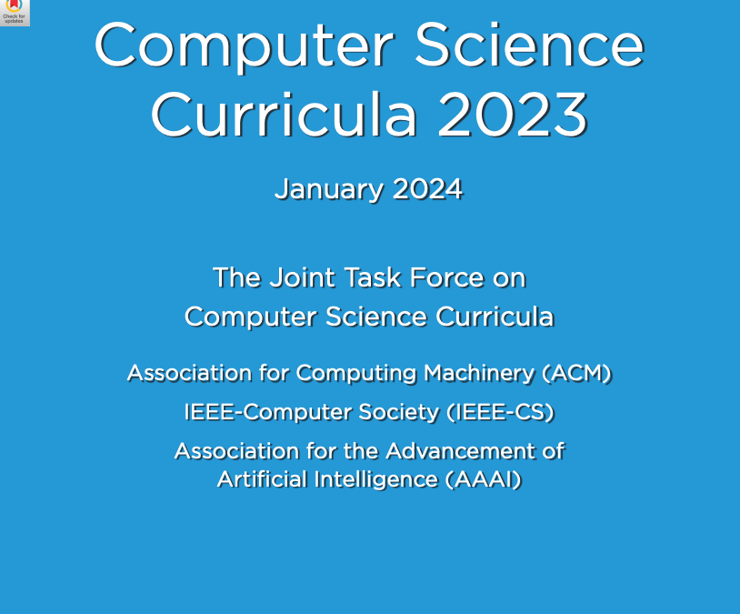 Publicada en español la traducción de los Computer Science Curricula 2023 por el catedrático de la URJC y delegado de la SCIE, Ángel Velázquez Iturbide